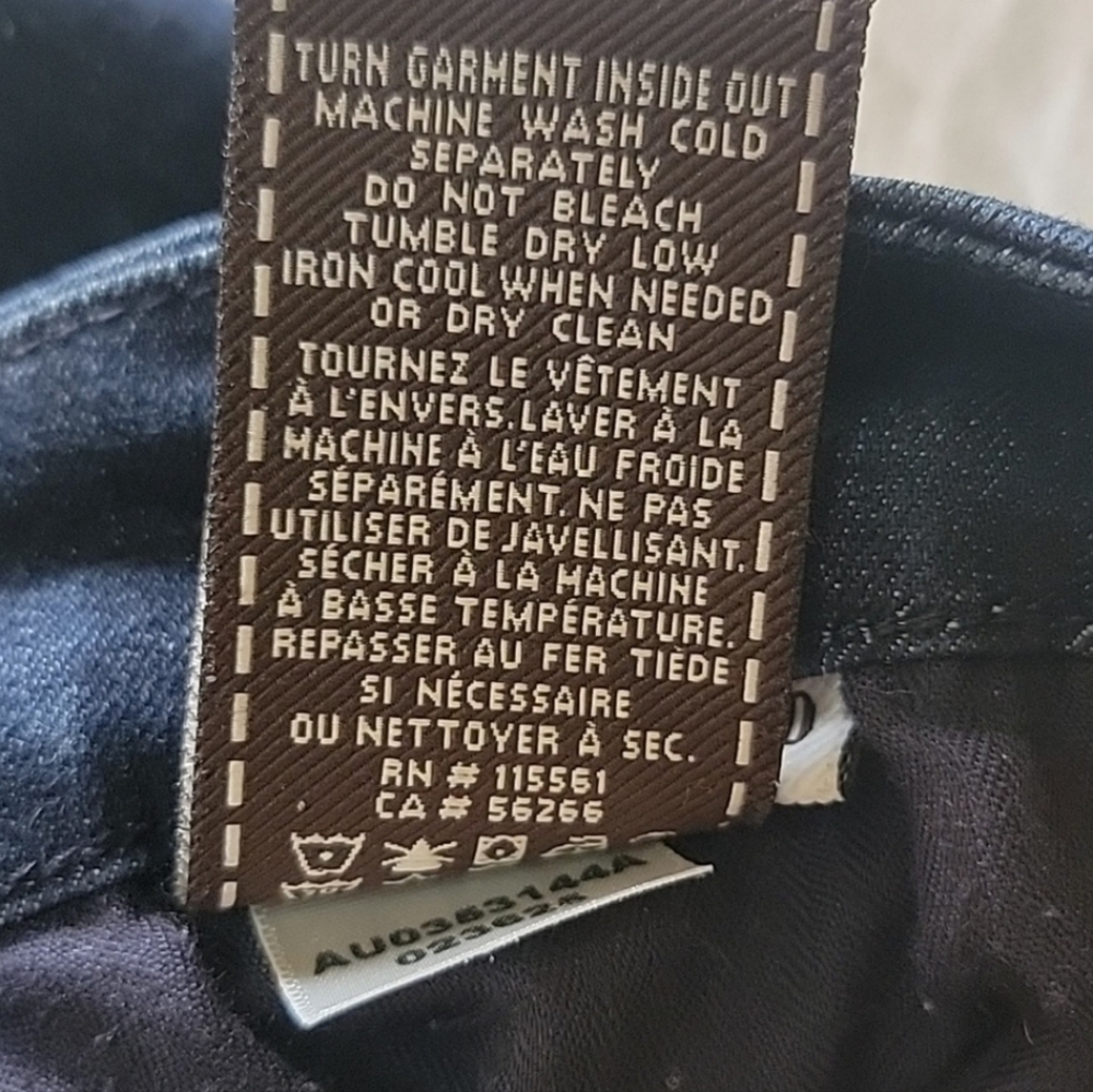 7 FOR ALL MANKIND‎ The Skinny Dark Wash Raw Hem Stretch Casual Designer Jeans 30 - Picture 6 of 11